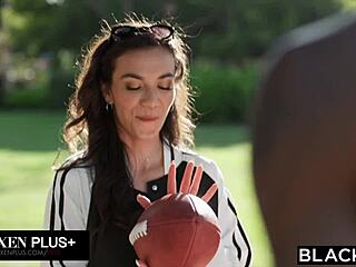 bbc-loving brunette sawyer cassidy spit-roasted by two huge cocks