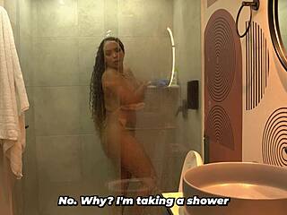 Stepson's Eyes Locked on Stepmother's Massive Ass Post-Shower Shake