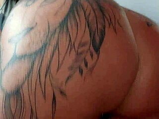 muscular milf's big clit squirts from anal rimming