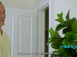 my horny petite babysitter flashes perky tits for old fan fuck