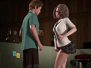 horny curly blonde librarian masturbates pussy licked publicly at work