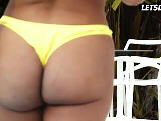 Sheila Ortega's Massive Tits Bounce Wildly on Clay's Poolside Monster Cock