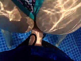 latina milf big ass takes stranger's huge cock doggystyle in public pool