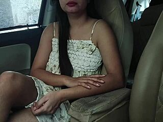 blackmailing ex best friend for risky car public fuck 😏🚗