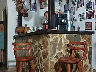 Skinny Latina Housewife Moans Bent Over Anal