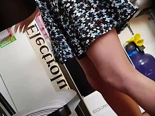 upskirt tease from hot stepsis friend's sexy visit