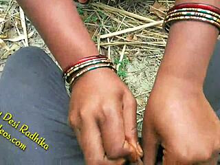 indian couple teases in jungle outdoor play