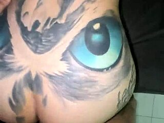 split tongue slut gags deep and takes face cum! 🤤💦