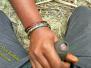 indian couple teases in jungle outdoor play