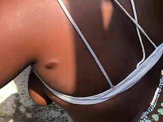 feelin her soft boobs bounce while gettin pounded outside wildly