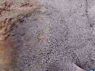 Barefoot Model in Sand Nature