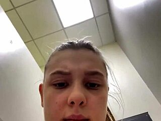 why risk public gym fuck with teen's big ass pussy orgasming missionary closeup?