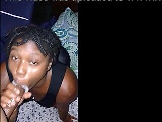 he unloads on lips as she slurps every drop