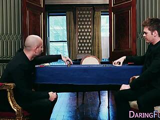 Classy euro babe deepthroats monster cock for facial