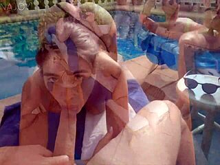 my wife brings hot couples for wild pool orgy