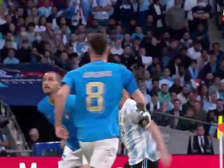 Argentina Italia Clash in Steamy Soccer Fetish Fuck