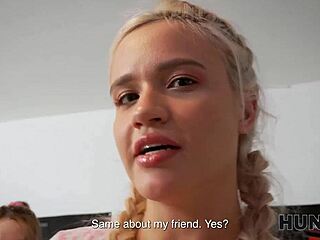 Blonde Slut Betrays Cuckold Girlfriend For Landlord's Monster Cock