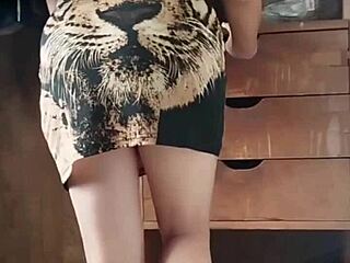 Colombian neighbor's juicy pussy spied on hidden cam outdoor in miniskirt?