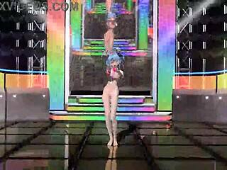 hatsune miku vocaloid nude mod rocks full bunny costume goddess tease