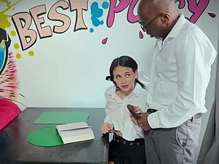 Student Kate Rich Learns Brutal BBC Lesson Hard!