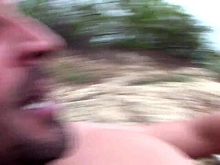 Hey slut, bend over for outdoor anal creampie pounding!