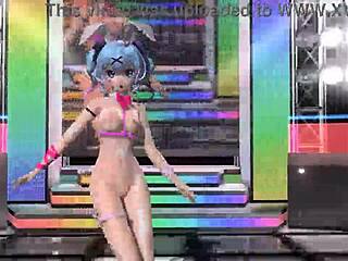 hatsune miku vocaloid nude mod rocks full bunny costume goddess tease