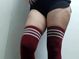 Cheeky Nerd Tries Slutty Tops Topless No Panties Socks