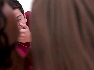 sexy ebony scarlit scandal shares max's dick with busty blonde kayley gunner!