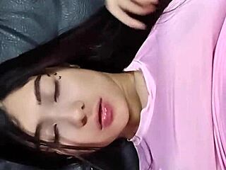 Mom's hot friend gives the sloppiest blowjob on camera