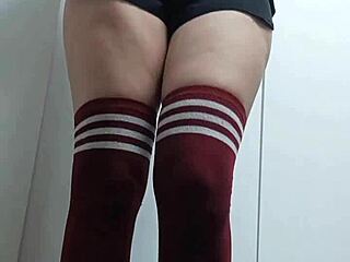 Cheeky Nerd Tries Slutty Tops Topless No Panties Socks