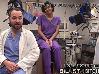 POV Jackie Banes' Shaved Pussy Flooded with Thick Cum