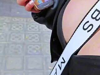 Public blowjob request ends in restaurant facial cumshot