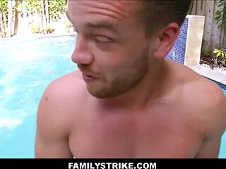 Tiny Blonde Riley Star's Secret Poolside Fuck