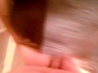 Hot Bathtub Blowjob Ends with Thick Cum Dripping on Her Massive Natural Boobs