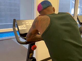 what happens sharing gym machine with sexy petite latina bent over outdoors