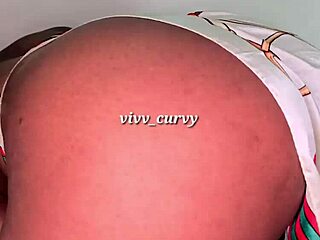 Curvy ebony beauty shakes huge pear-shaped ass seductively