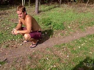 young brunette bends over for anal cash pounding 😈 outdoor czech style