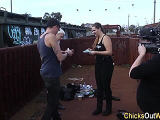 hairy aussie girlfriend teases with outdoor fingering fun