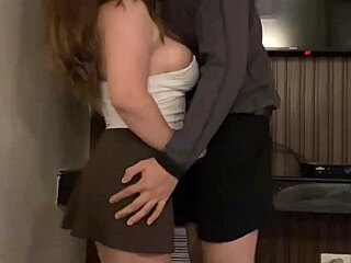 Pinay Babysitter Fucks Technician's Huge Cock in Bathroom