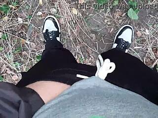 i risk orgasm masturbating publicly in forest as horny milf