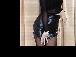 Incredible hot aesthetic girls enjoy rough sex in short leather skirts!