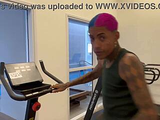 what happens sharing gym machine with sexy petite latina bent over outdoors