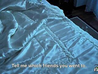 milf and young guy share bed deepthroat fun