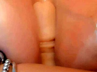 brunette boldly teases extreme titfuck buttplug anal play