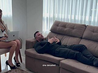 curvy psychologist tempts cuckold patient with huge ass