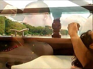 brunette milf deepthroats cock anal gaping in fishnets heels