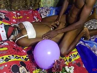 ebony teen gets christmas creampie from huge black cock