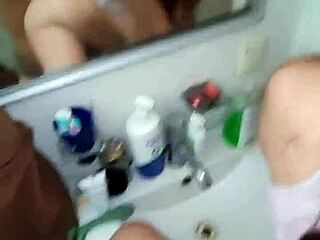 suegra's bathroom milf pussy milks my huge cock