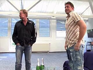 Take It All Bitch! Brunette Cowgirl Rides Monster Cock Double Penetration MMF Tease