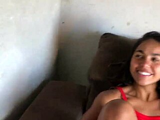 brazilian brunette couple homemade pov cowgirl ride after sensual kitchen blowjob